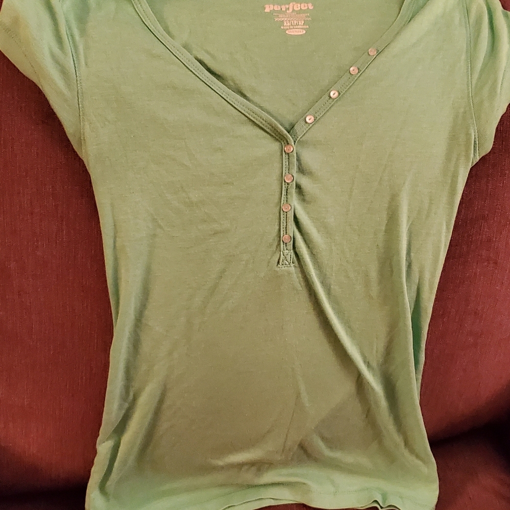 Mint button shirt